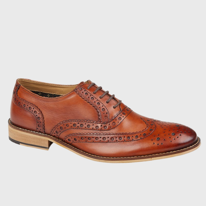 Roamers M9579 Brogue Oxford Shoe Tan