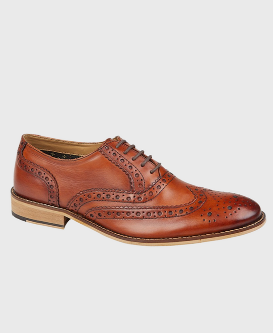 Roamers M9579Lt Brogue Oxford Shoe Tan