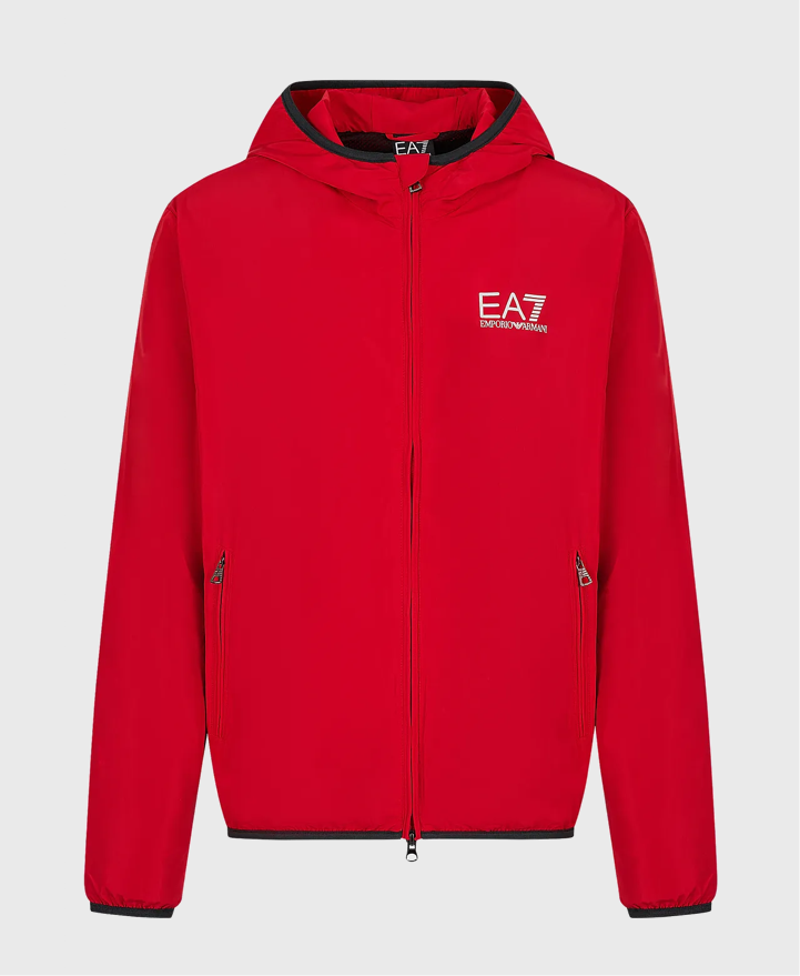 EA7 Emporio Armani 8Npb04 Woven Bomber Jacket Racing Red