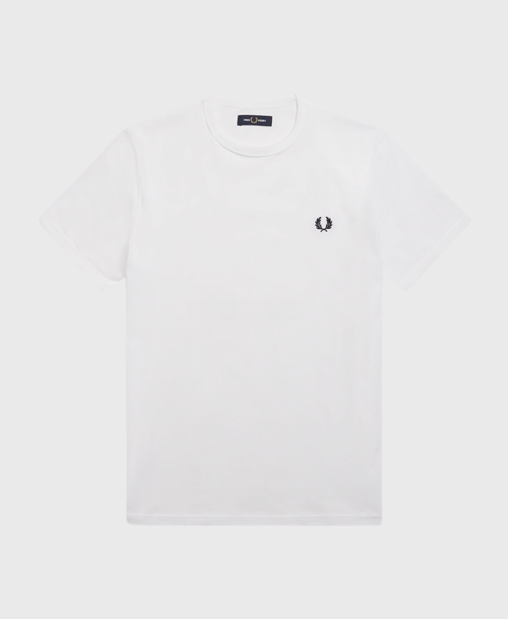 Fred Perry M3519 Ringer T-Shirt White