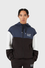 EA7 Emporio Armani 3Lpv61 Full Zip Hoodie Black/ Blue