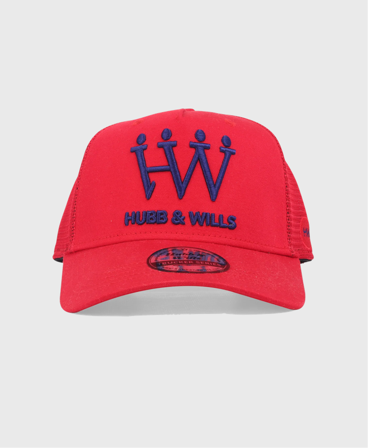 Hubb & Wills Classic Trucker Cap Red