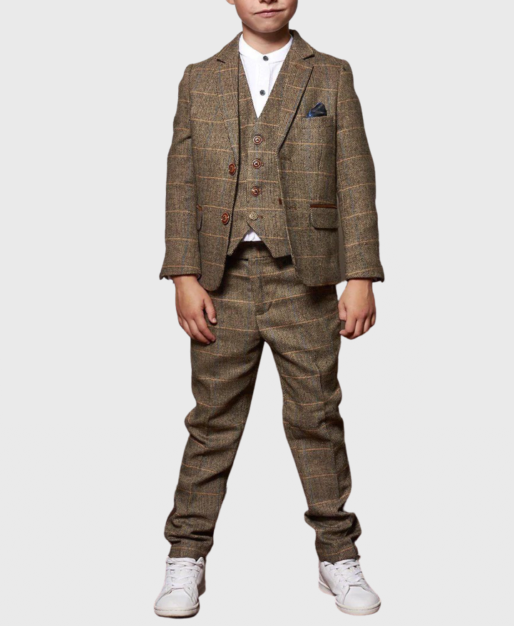Marc Darcy Dx7 3-Piece Suit Tan (Age 9-14)