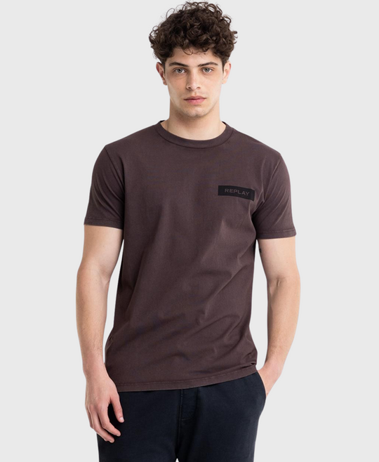 Replay M6283 Organic Cotton Crewneck T-Shirt Chocolate