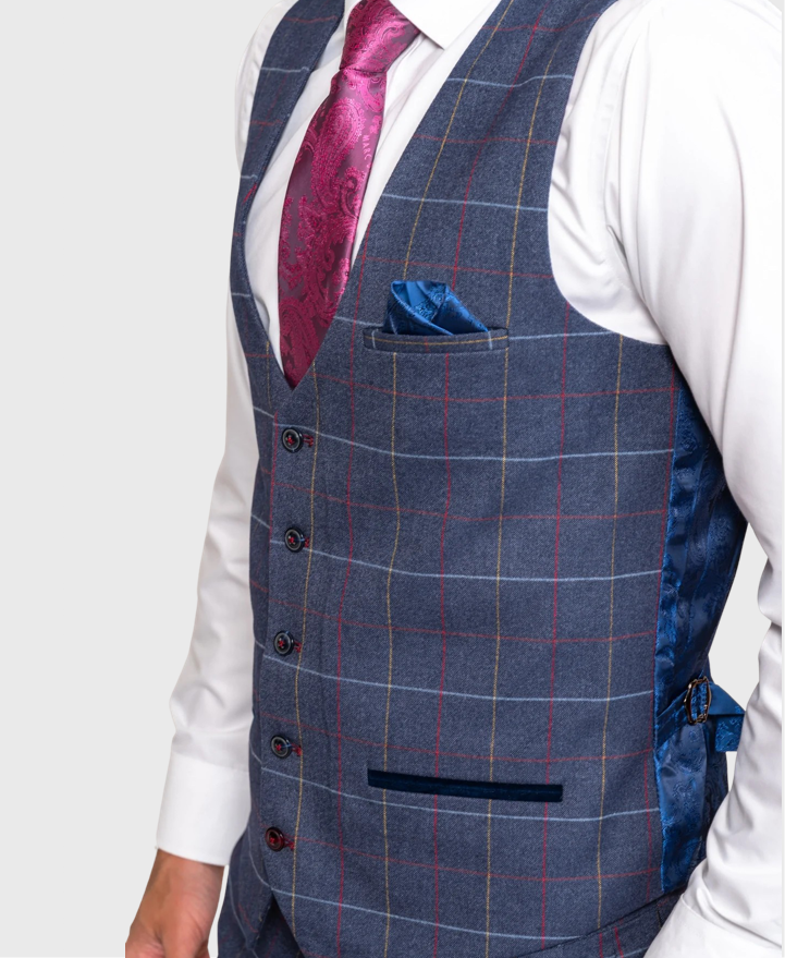 Marc Darcy Drake Waistcoat Navy