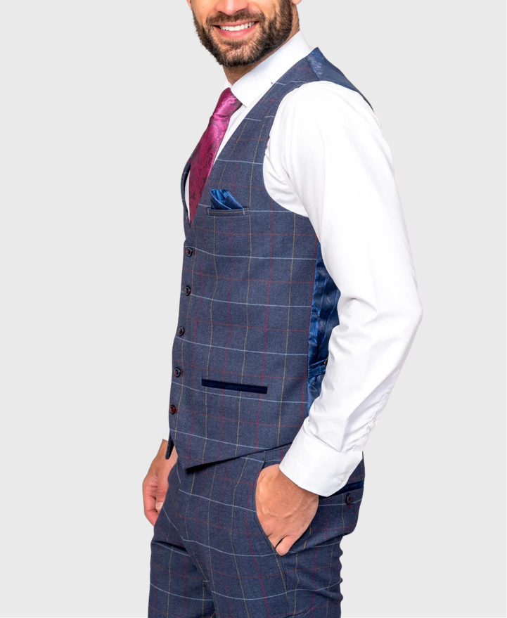 Marc Darcy Drake Waistcoat Navy