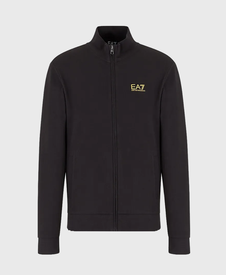 EA7 Emporio Armani 8Npv51 Funnel Neck Track Top Black/Gold