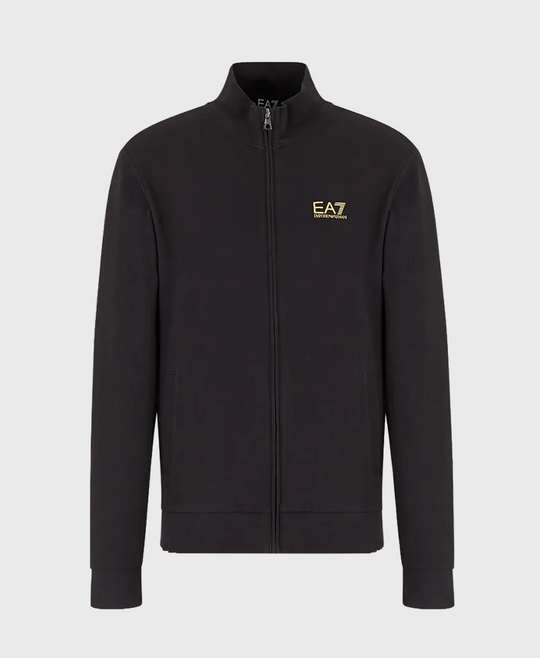 EA7 Emporio Armani 8Npv51 Funnel Neck Track Top Black/Gold