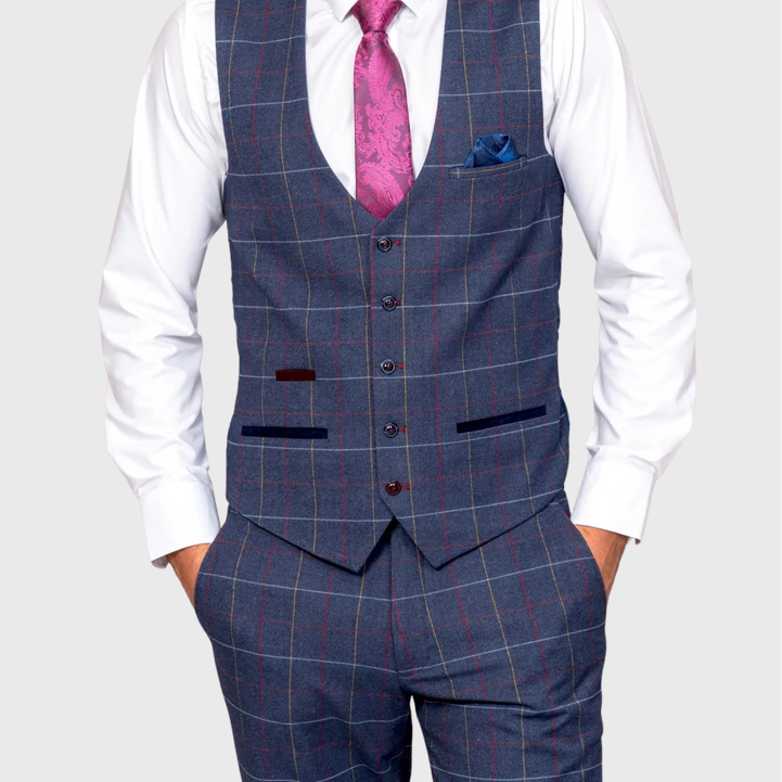 Marc Darcy Drake Waistcoat Navy