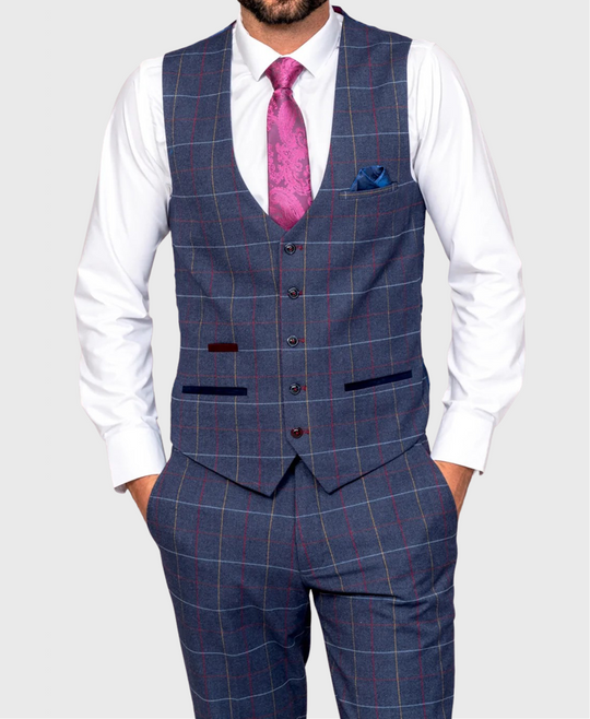 Marc Darcy Drake Waistcoat Navy