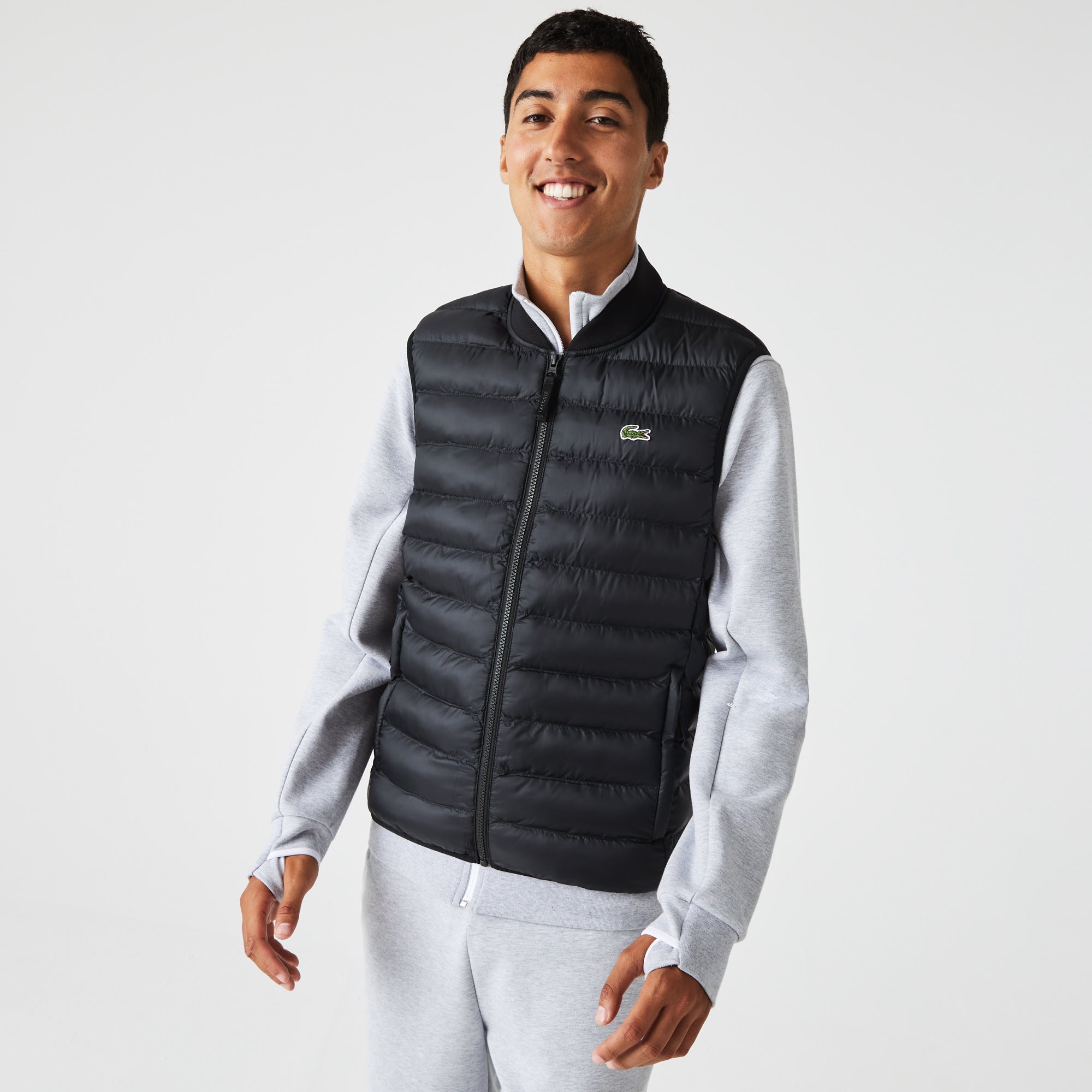 Lacoste BH0537 Padded Water-Repellent Vest Gilet Black – Vault Menswear
