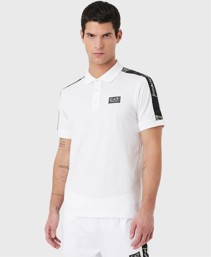 EA7 Emporio Armani 3RPF52 Jersey Polo Shirt White
