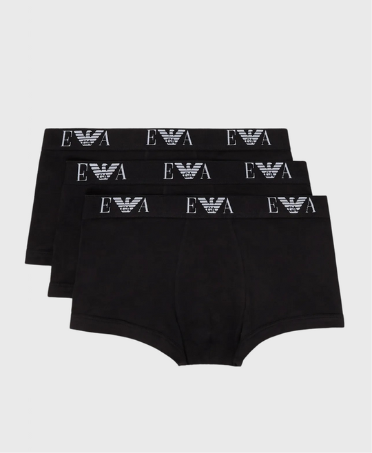 Emporio Armani 111357 3 Pack Boxer Briefs Triple Black