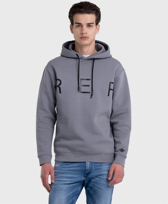 Replay M6317 Printed Hoodie Grey