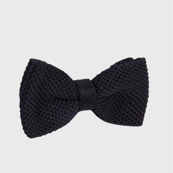 Marc Darcy Knitted Bow Tie Black