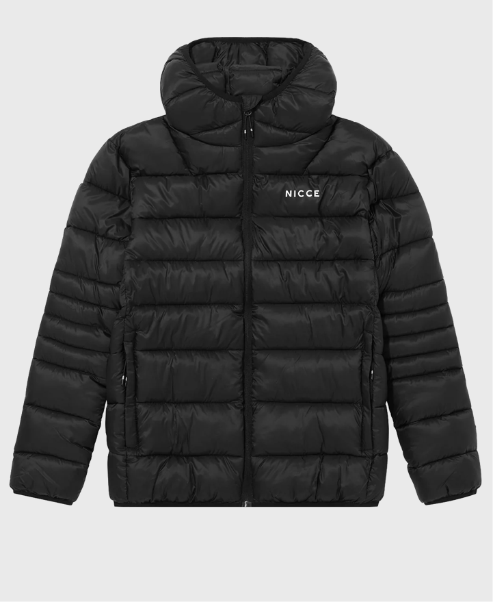 Nicce Skyline Puffer Jacket Black Vault Menswear