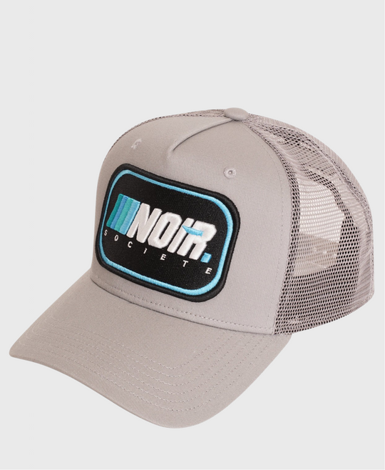 Societe Noir Ombre Distressed Trucker Cap Silver / Blue
