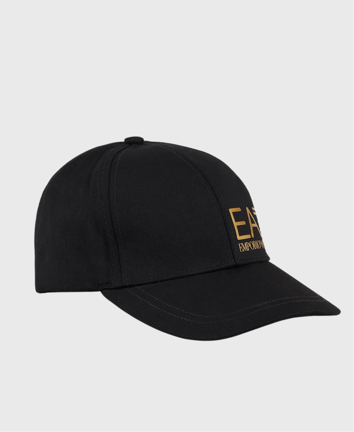 EA7 Emporio Armani Woven Baseball Cap Black/Gold