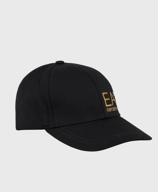 EA7 Emporio Armani Woven Baseball Cap Black/Gold