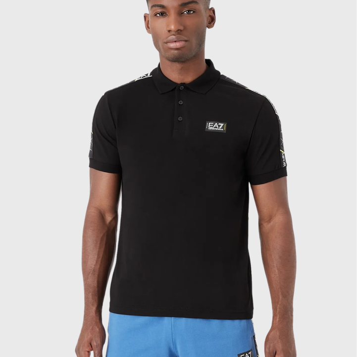 EA7 Emporio Armani 3RPF52 Jersey Polo Shirt Black