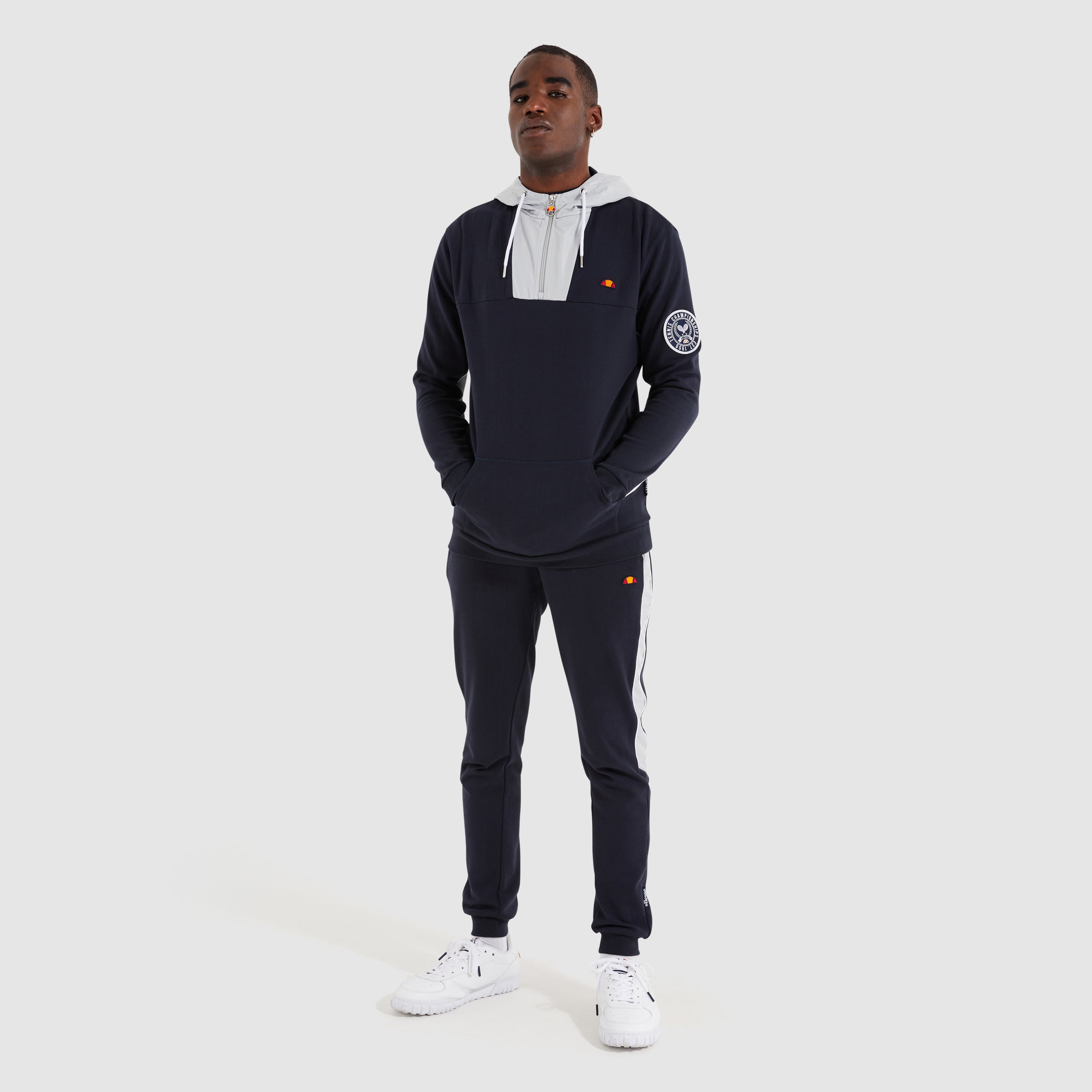 Ellesse Dandre Half Zip Hoodie Navy Vault Menswear