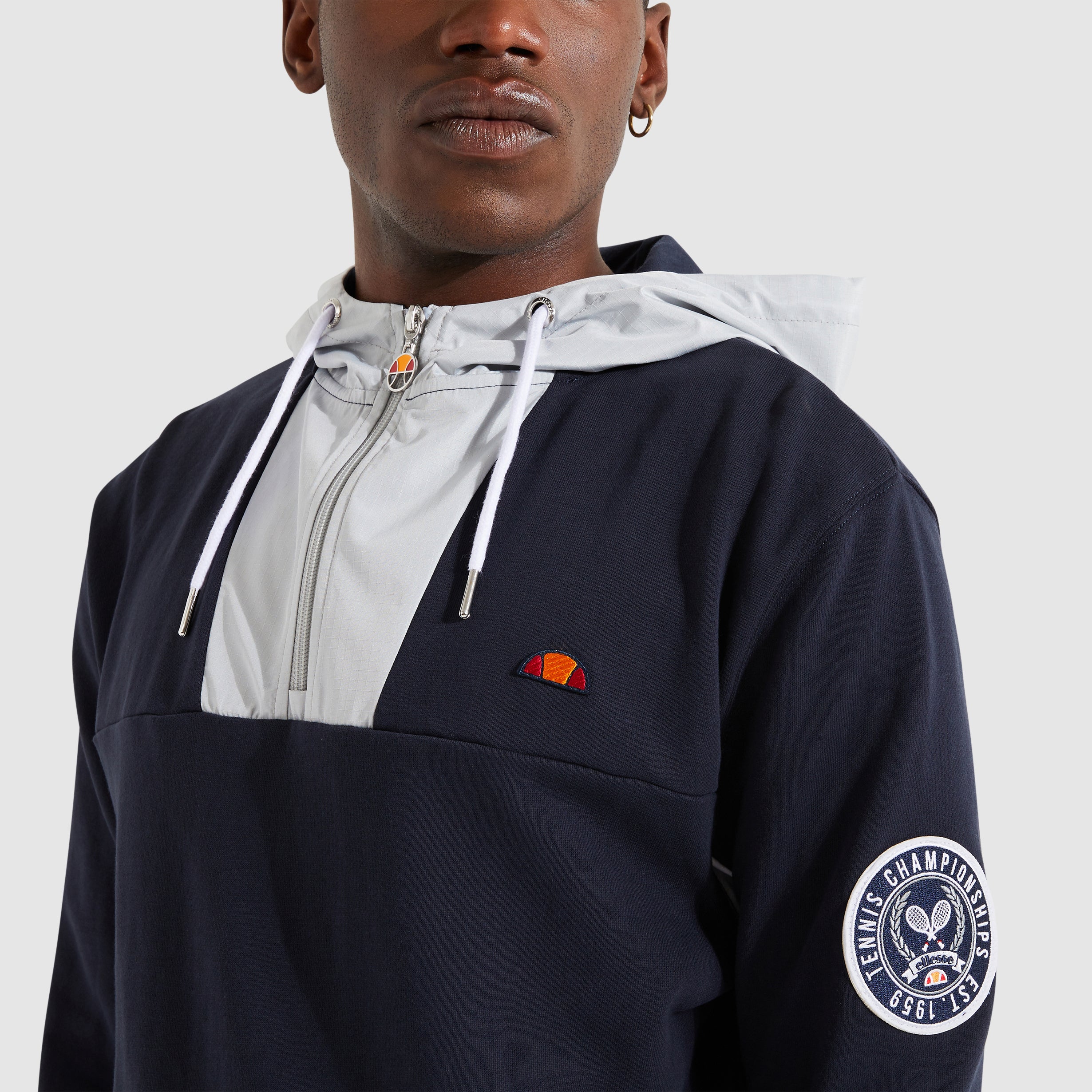 Ellesse Dandre Half Zip Hoodie Navy Vault Menswear