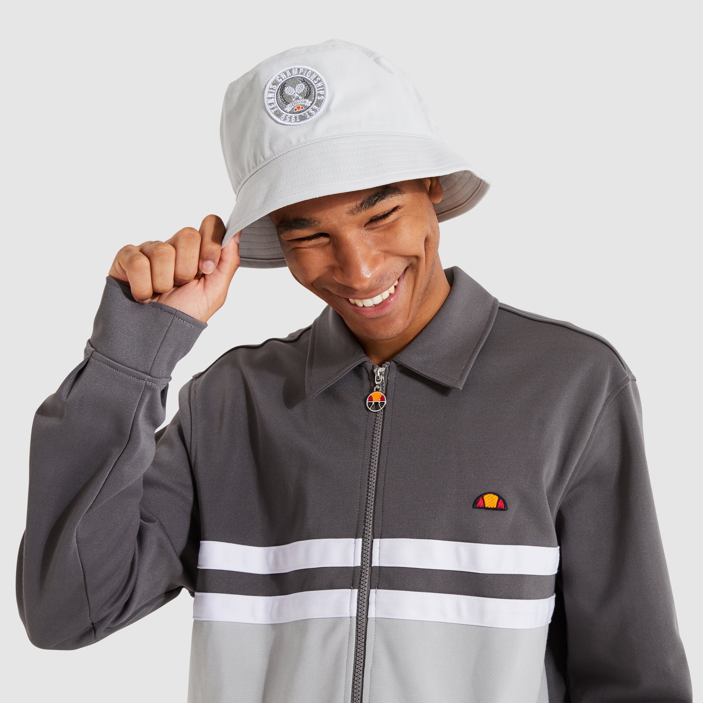 Ellesse Lotaro Bucket Hat Light Grey Vault Menswear