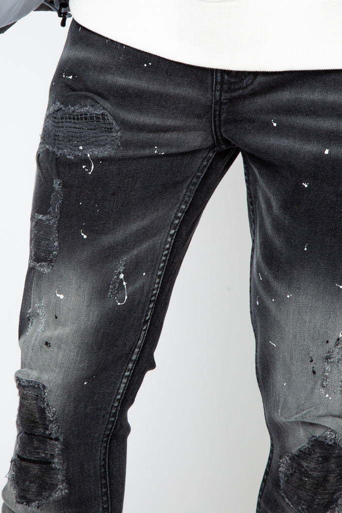 Valere Milano Monza Paint Jeans Black