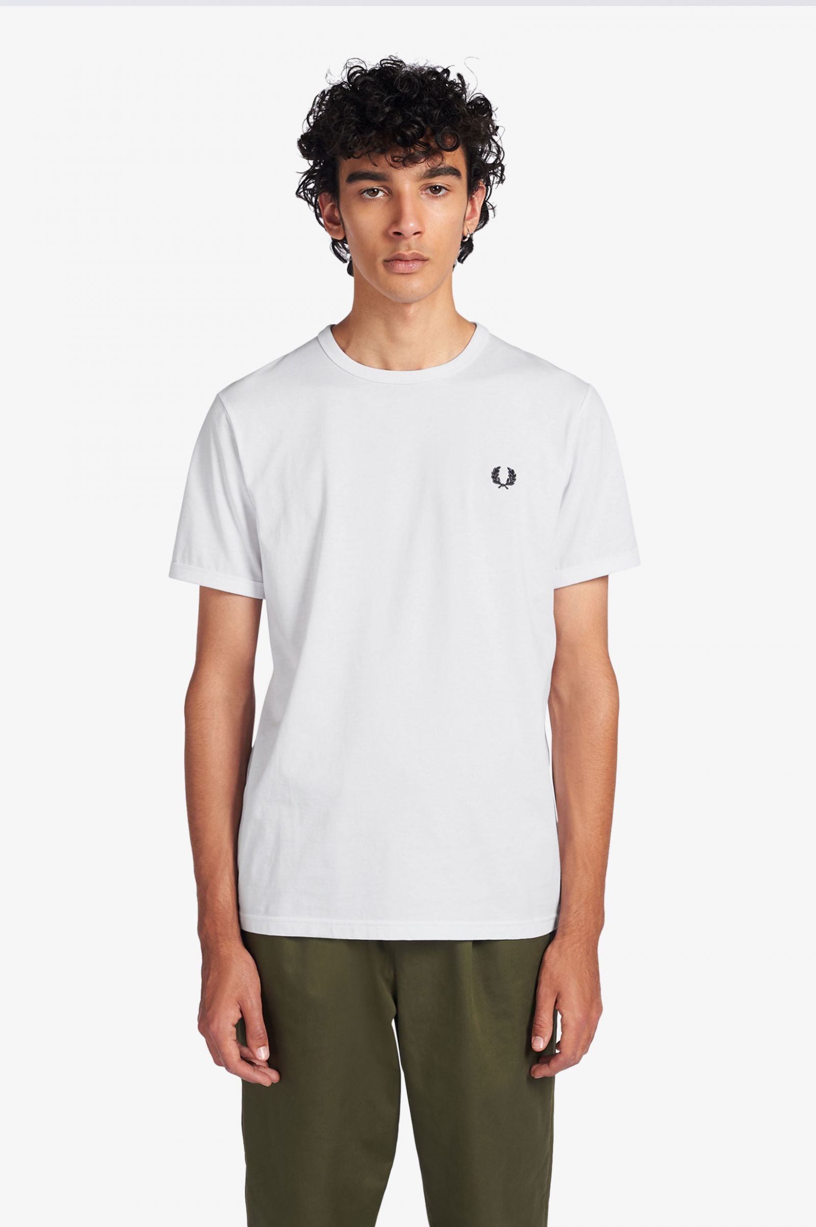 Fred Perry M3519 Ringer T-Shirt White