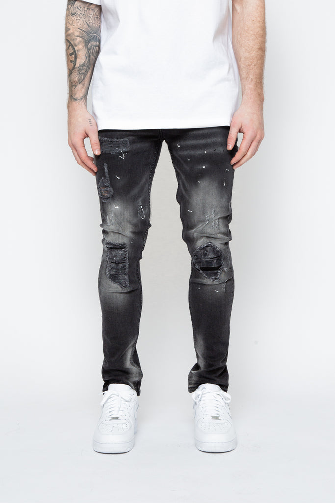 Valere Milano Monza Paint Jeans Black