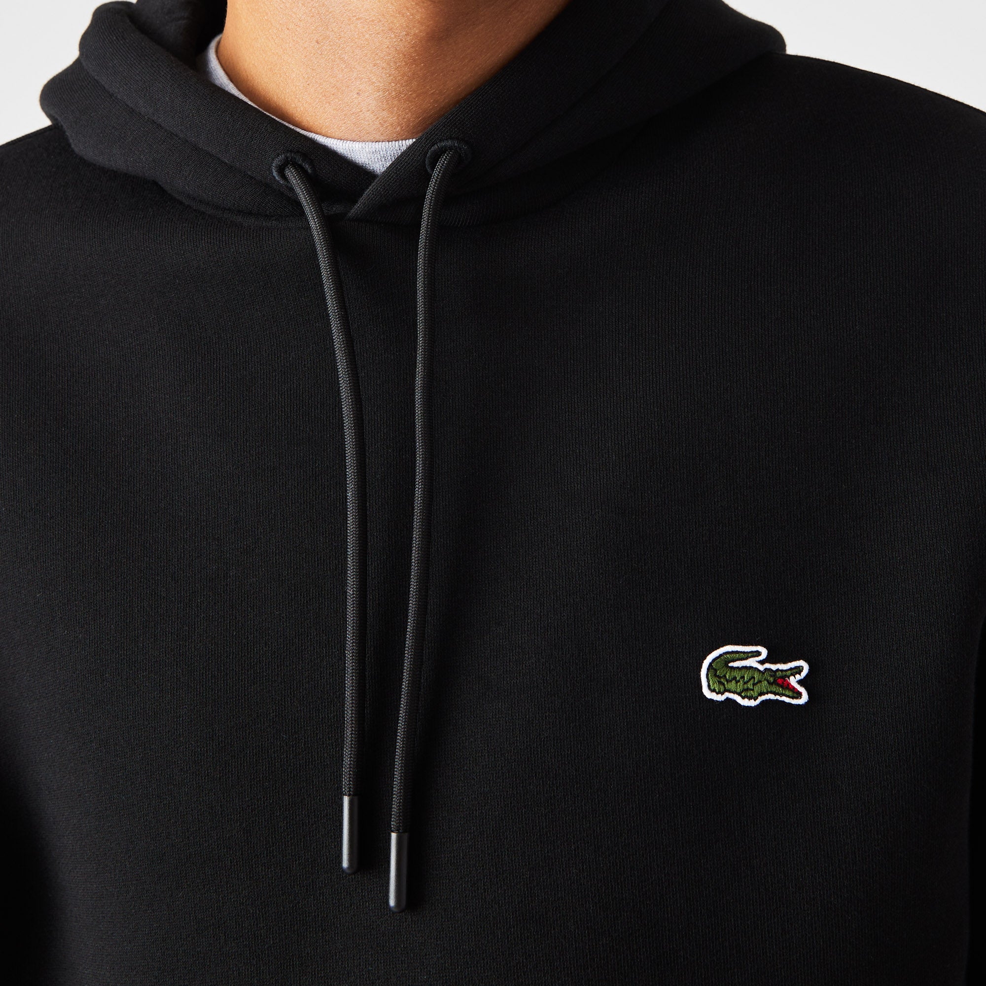 Lacoste SH2485 Printed Bands Tape Hoodie 031 Black – Vault Menswear