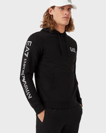 EA7 Emporio Armani 8Npm18 Hoodie Black/White