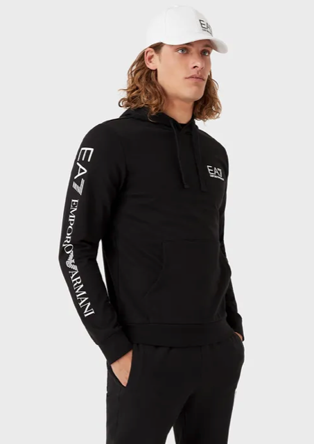 Ea7 sales black hoodie