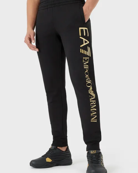 EA7 Emporio Armani 8Nppb5 Logo Sweatpant Black/Gold