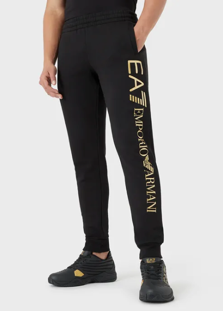 EA7 Emporio Armani 8Nppb5 Logo Sweatpant Black/Gold