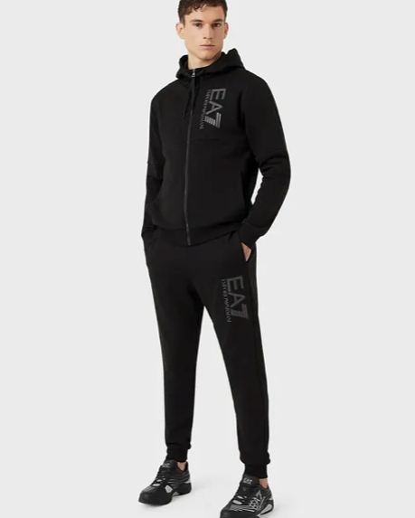 EA7 Emporio Armani 6Kpv57 Zip Hoodie Black
