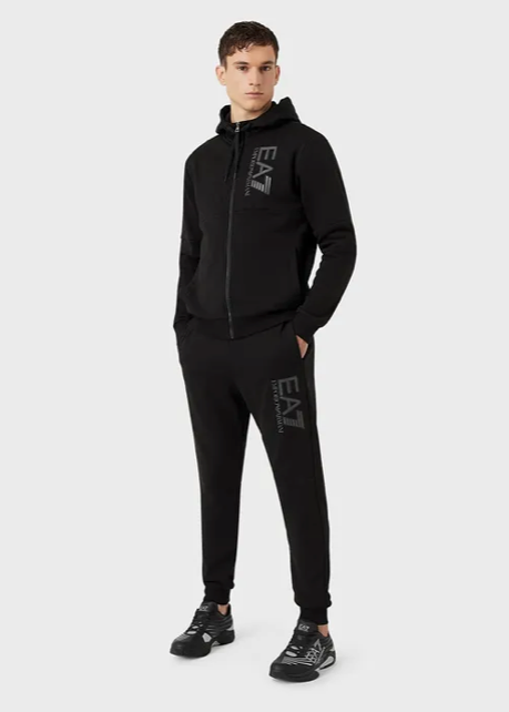 EA7 Emporio Armani 6Kpv57 Zip Hoodie Black