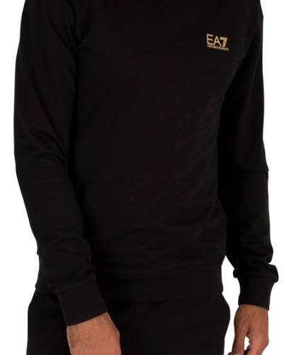 EA7 Emporio Armani 8Npm52 Crew Sweat Black Gold