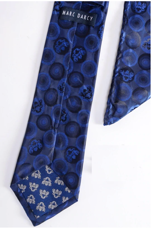 Marc Darcy Bubbles Tie Set Navy