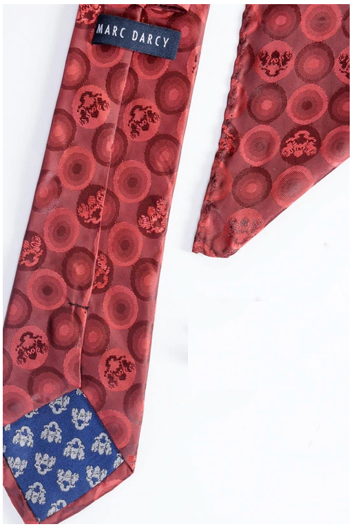 Marc Darcy Bubbles Tie Set Wine