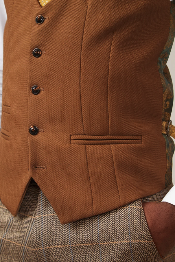 Marc Darcy Kelvin Waistcoat Tan
