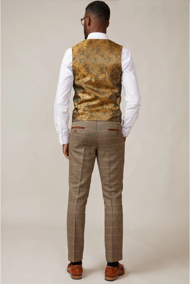 Marc Darcy Kelvin Waistcoat Tan