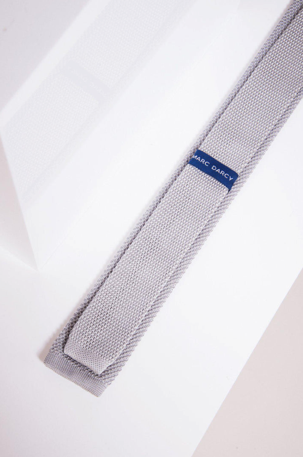 Marc Darcy Knitted Tie Silver