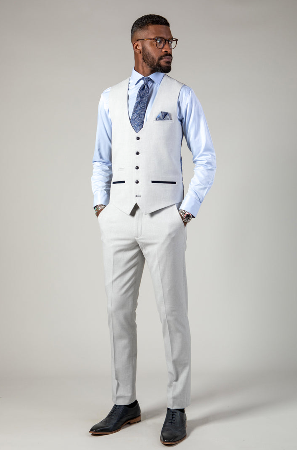 Marc Darcy Bromley Waistcoat Stone