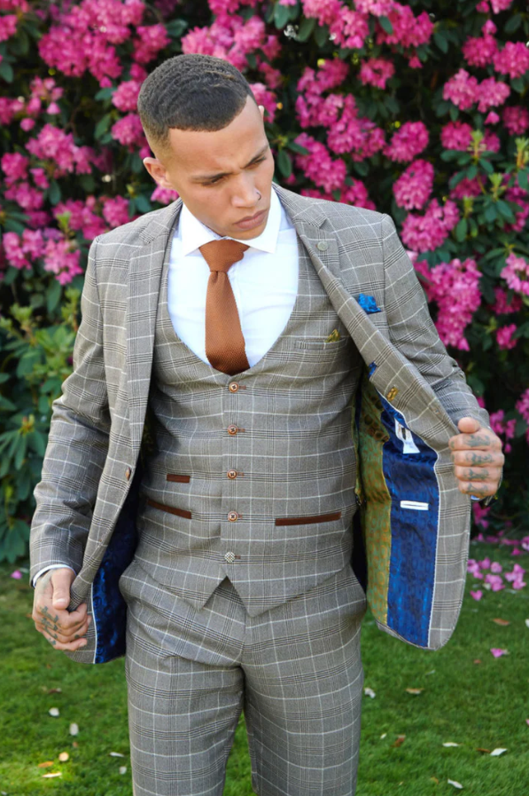 Marc Darcy Ray Blazer Tan Check