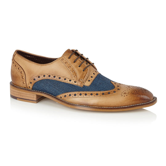 London Brogues William Derby Tan/Blue