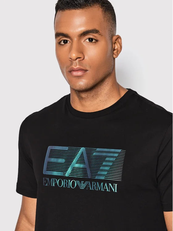 EA7 Emporio Armani 6Lpt81 Logo T Shirt Black Vault Menswear