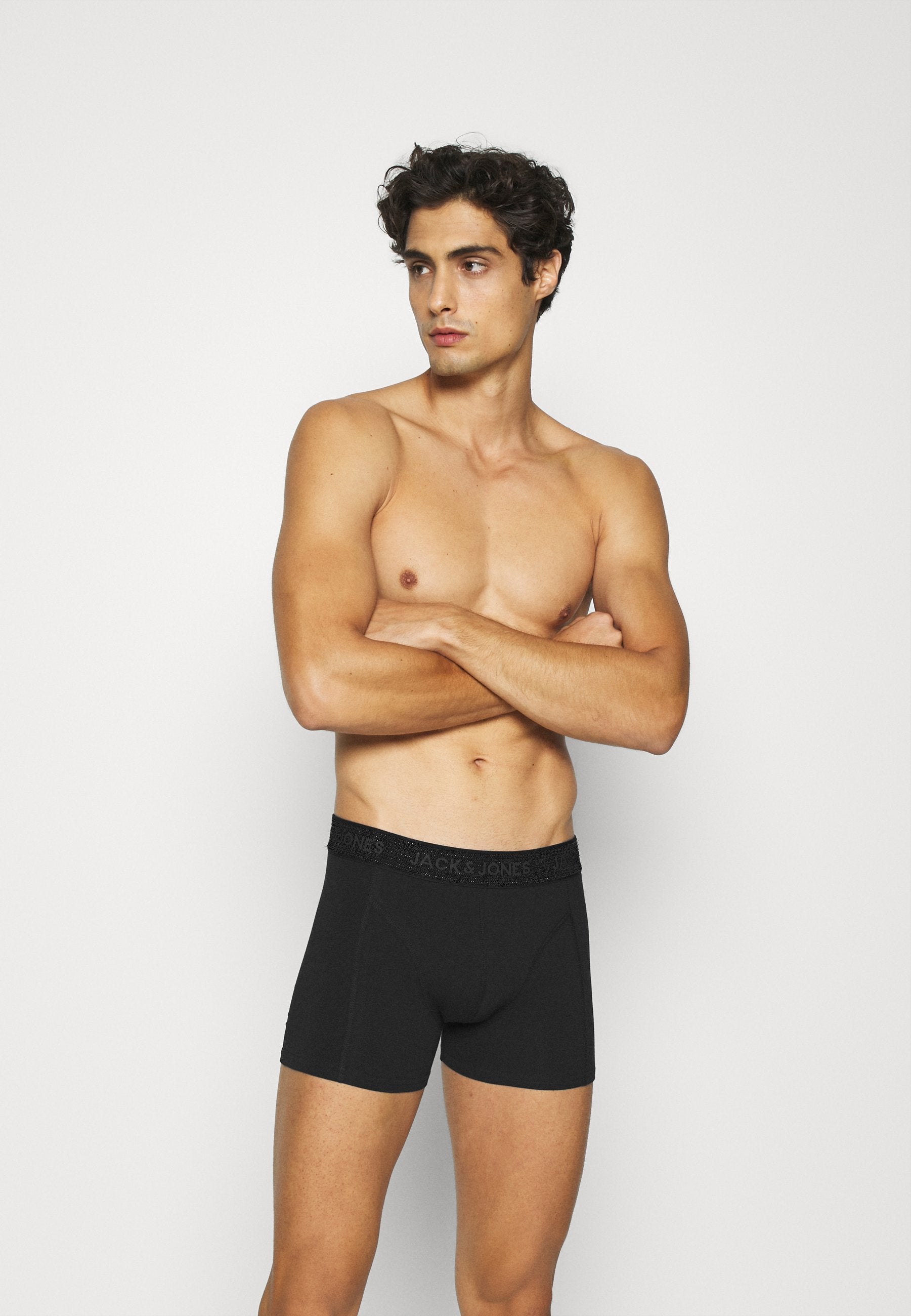 Jack & Jones Waistband 3 Pack Trunk Triple Black