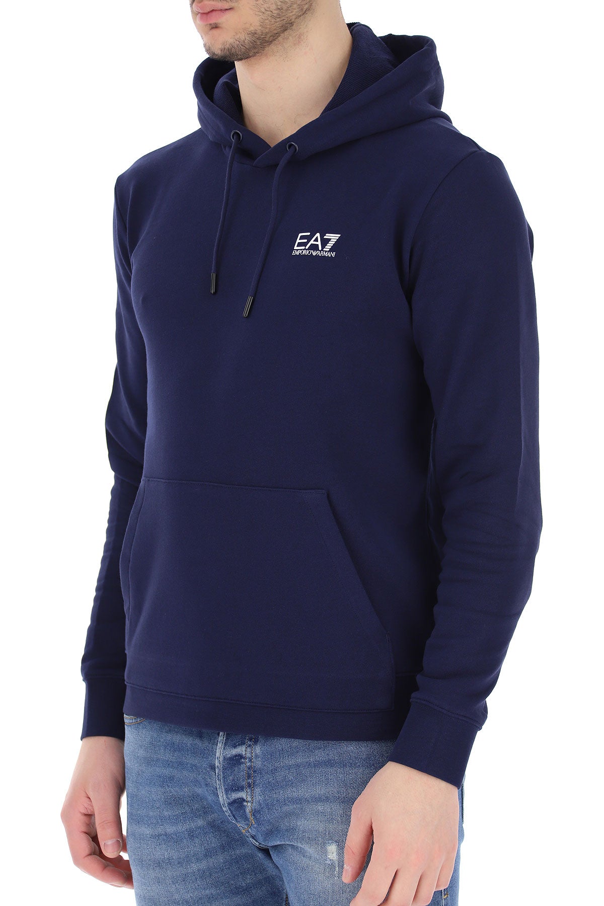 EA7 Emporio Armani 3Lpm6 Eagle Logo Hoodie Navy