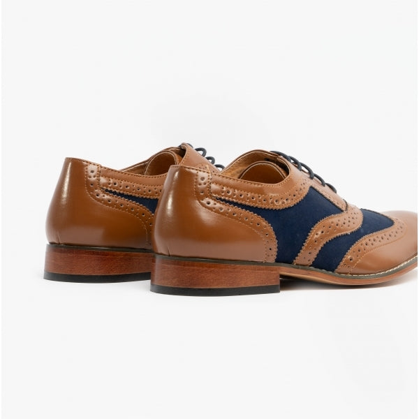 Mens tan sales and navy shoes